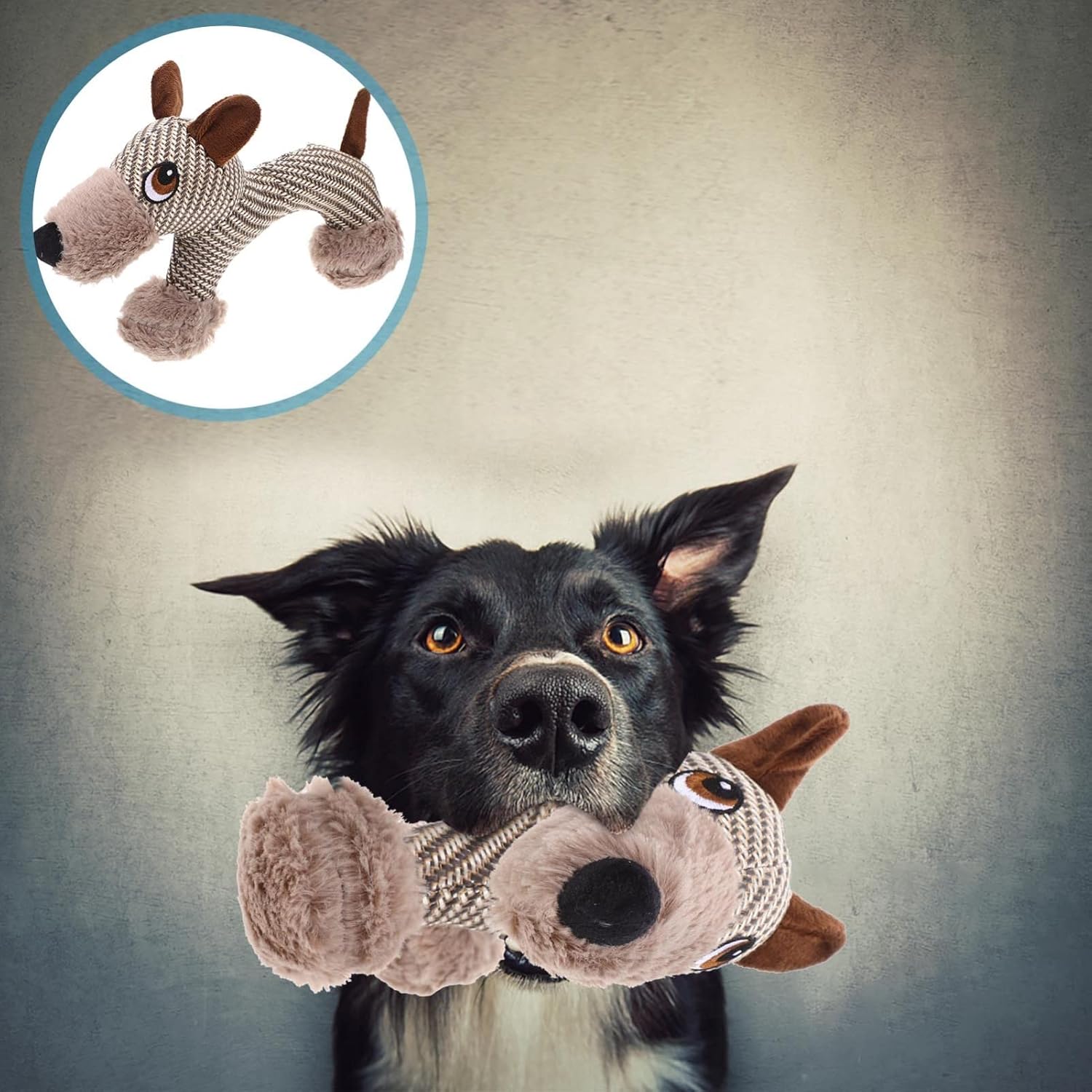 Large Dog Squeaky Toys Stuffed Animal Dog Plush Toy - front view - PET'S FUN | dog bed