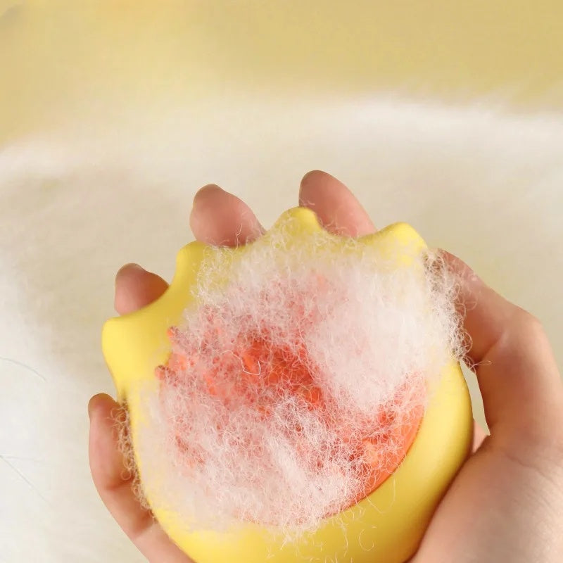 Pet Bath Brush Massage Brush Massage Comb Cat and Dog - back view - PET'S FUN | pet accessories