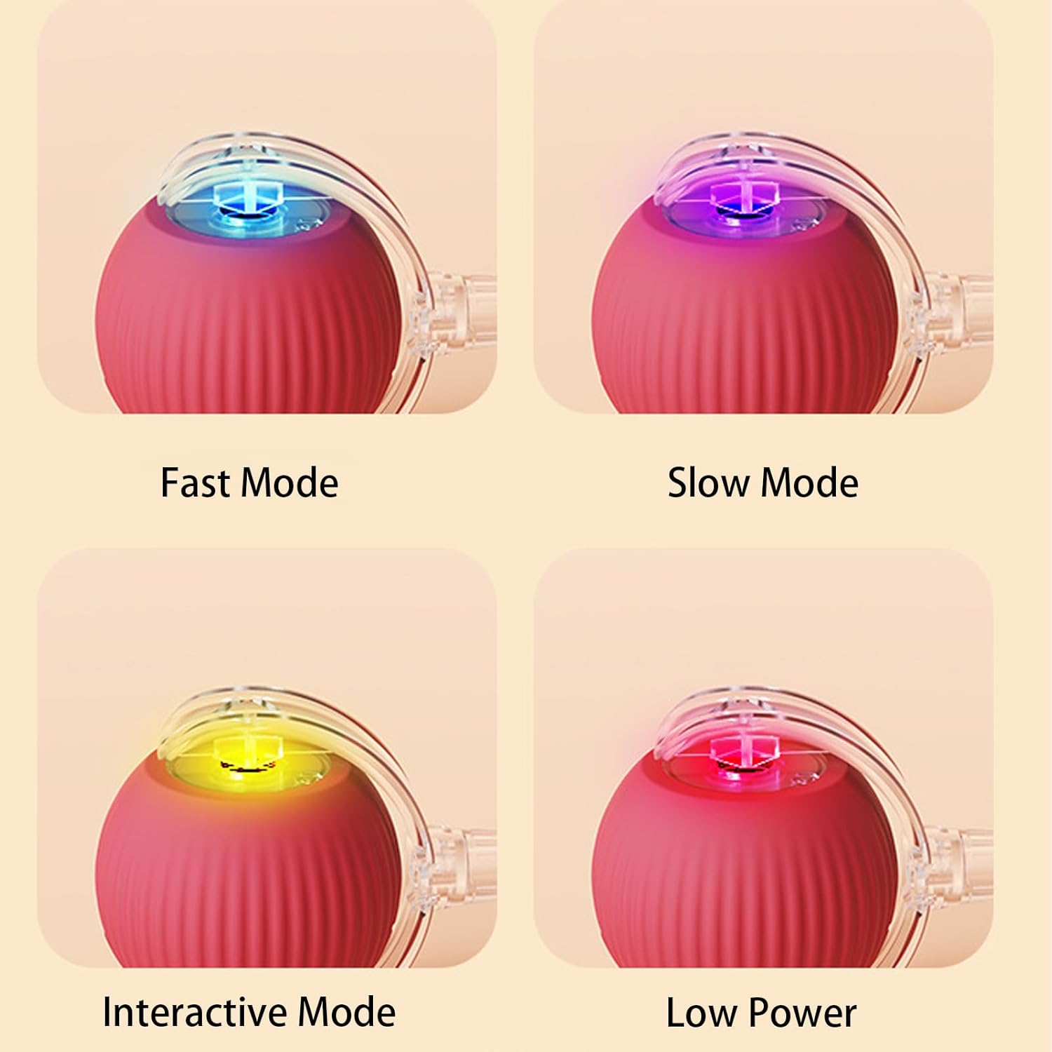 Rolling Ball for Dogs Doggie Ball Interactive Dog - side view - PET'S FUN | interactive dog toy