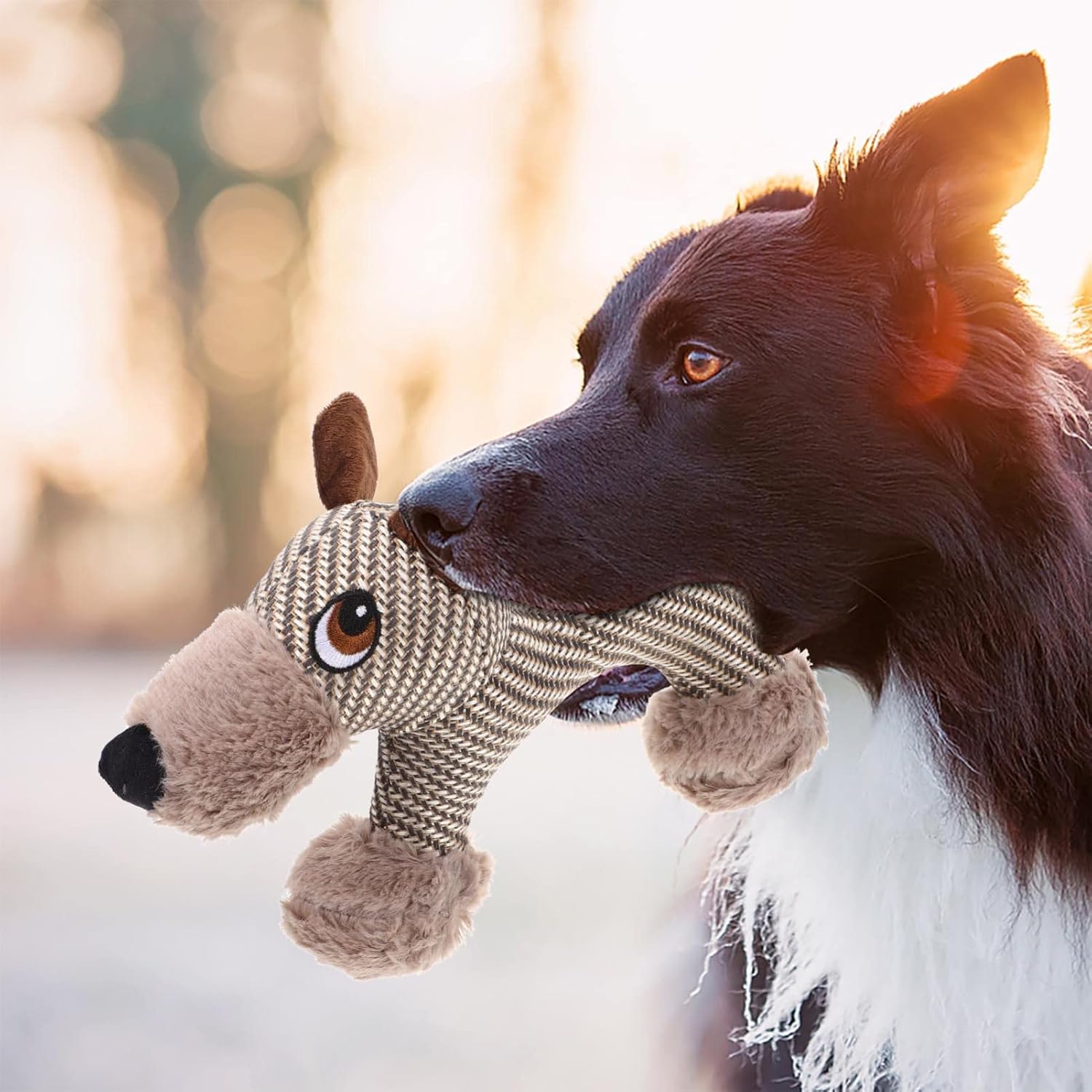 Large Dog Squeaky Toys Stuffed Animal Dog Plush Toy - front view - PET'S FUN | dog toy