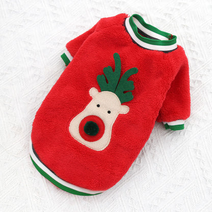Dog Christmas Pet Supplies Clothes - back view - PET'S FUN | dog accessories