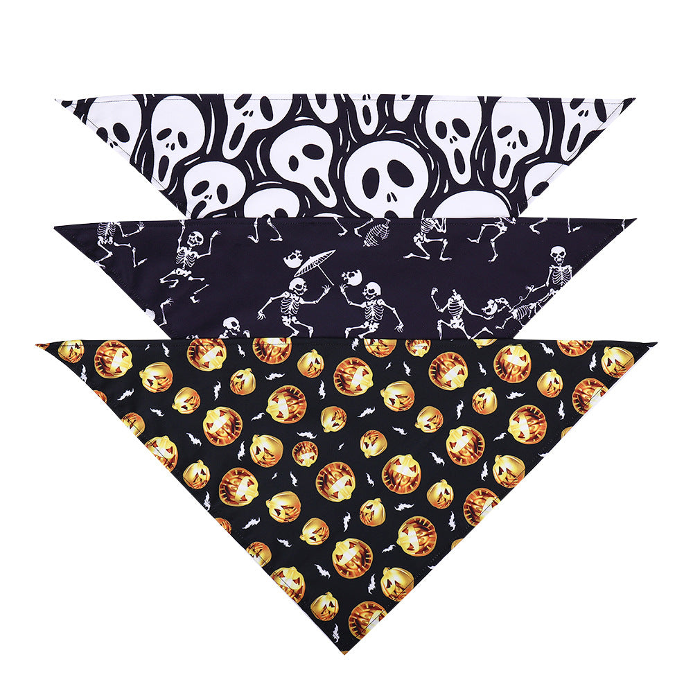 Halloween Dog Slobber Pet Scarf Pet - side view - PET'S FUN | dog supplies
