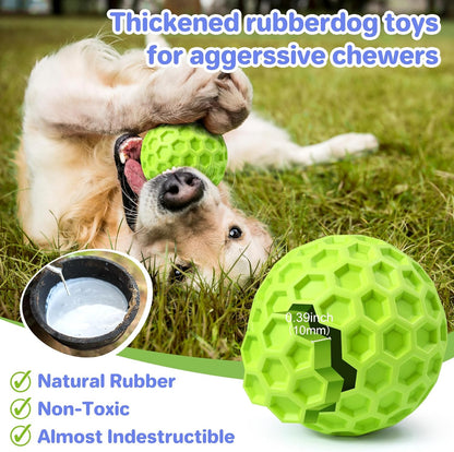 Indestructible Squeaky Dog Ball Relieves Anxiety - detail view - PET'S FUN | dog supplies