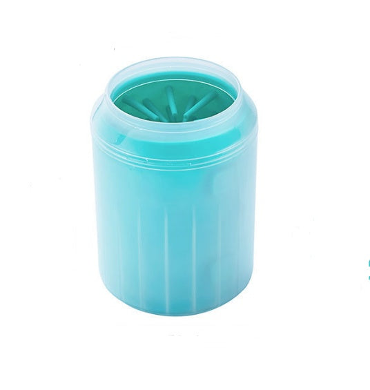 Pet Paw Cleaner Cleaning Kit Cup Soft Brush - front view - PET'S FUN | interactive pet toy