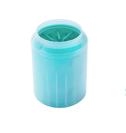 Pet Paw Cleaner Cleaning Kit Cup Soft Brush - front view - PET'S FUN | interactive pet toy