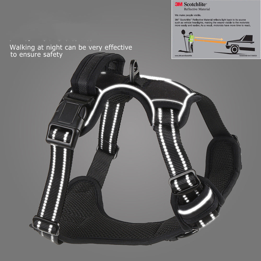 Dog Harness No Pull Breathable Reflective Pet Harness - back view - PET'S FUN | dog accessories