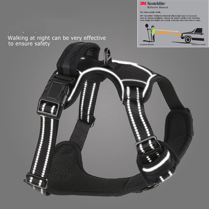 Dog Harness No Pull Breathable Reflective Pet Harness - back view - PET'S FUN | dog accessories