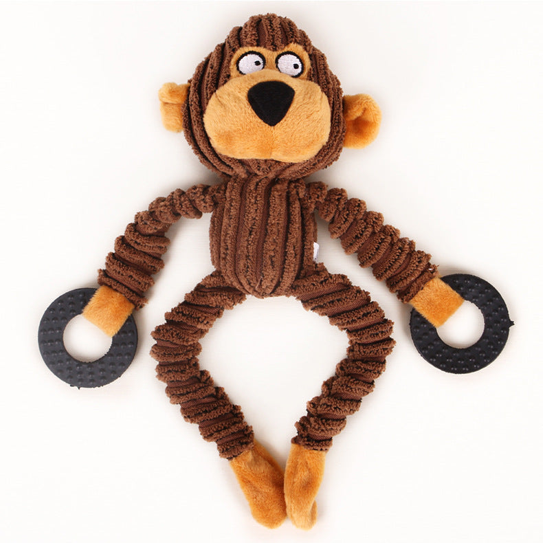 Dog Chew Toy Pet Plush Squeaky Paper Toy - back view - PET'S FUN | dog accessories