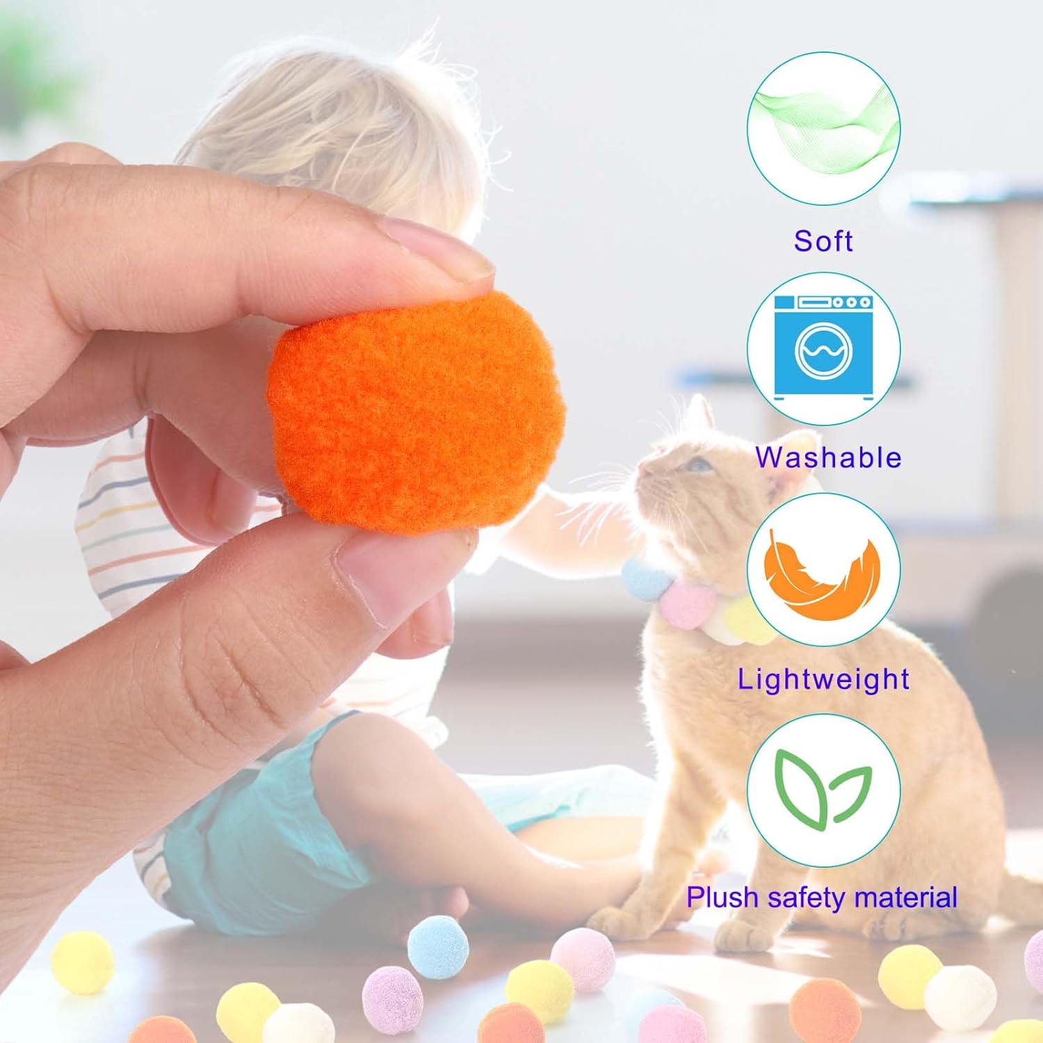 Cat Toy Ball Launcher Gun Cat Fetch Toy Gun Shooter - side view - PET'S FUN | interactive cat toy