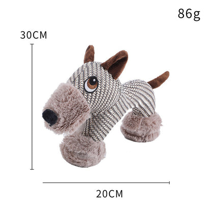 Large Dog Squeaky Toys Stuffed Animal Dog Plush Toy - side view - PET'S FUN | dog supplies