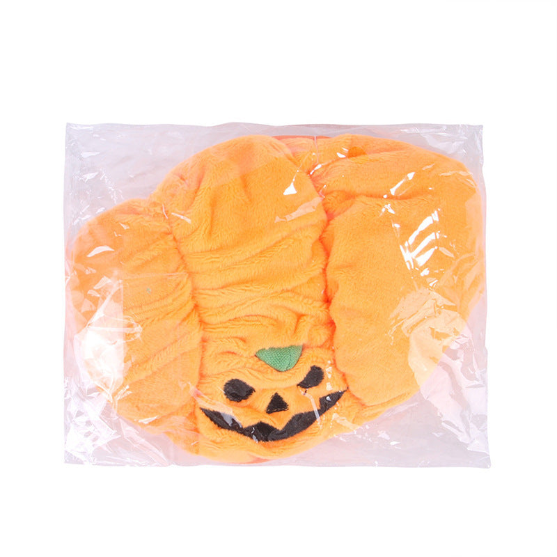 Pet Hat Halloween Funny Pumpkin Hat Cute Pet Animal - front view - PET'S FUN | pet bed