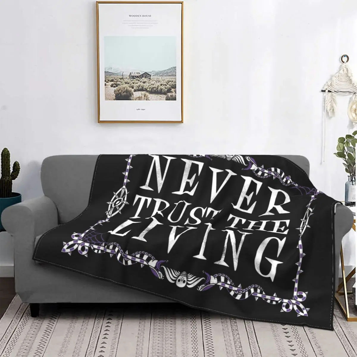 Gothic Mysterious Halloween Witch Flannel - side view - PET'S FUN | pet supplies
