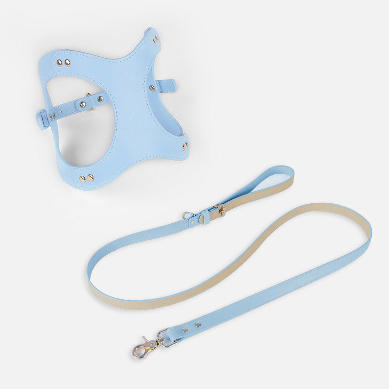 Small and Medium Dog Pet Cat Vest Type Leash - angle view - PET'S FUN | cat entertainment