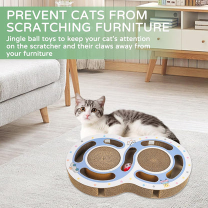 Cat Claw Scratch Pad Cat Round Cat Scratcher Cardboard Toys for Indoor Cats C...