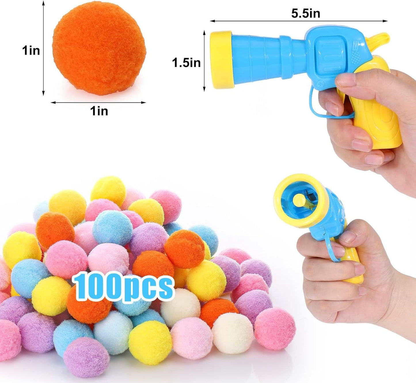 Cat Toy Ball Launcher Gun Cat Fetch Toy Gun Shooter - lifestyle view - PET'S FUN | cat entertainment