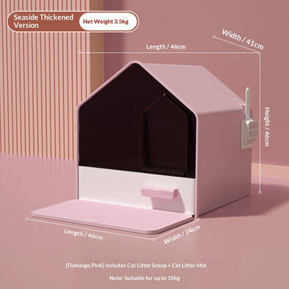 Drawer-style Fully Enclosed Cat Litter Box - detail view - PET'S FUN | cat toy
