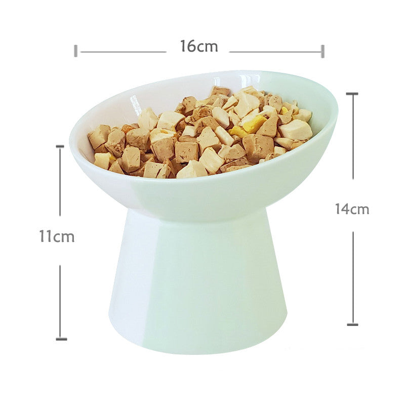 Ceramic Pet Slant Mouth Dog And Cat Food Bowl Set - detail view - PET'S FUN | pet accessories