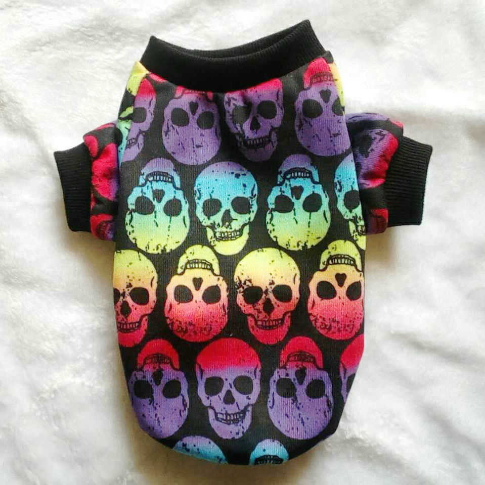 Pet Clothes Skull Halloween Supplies - side view - PET'S FUN | pet toy