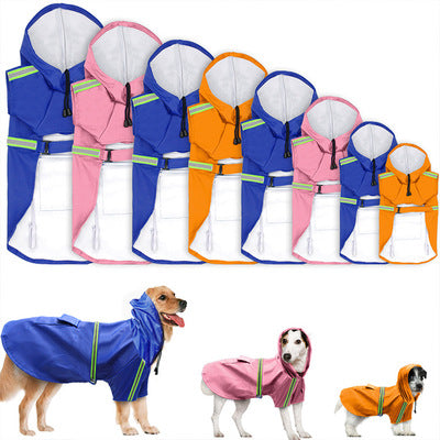 Spring summer new dog raincoat waterproof cape dog