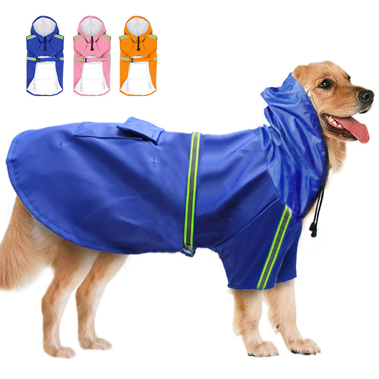 Spring summer new dog raincoat waterproof cape dog