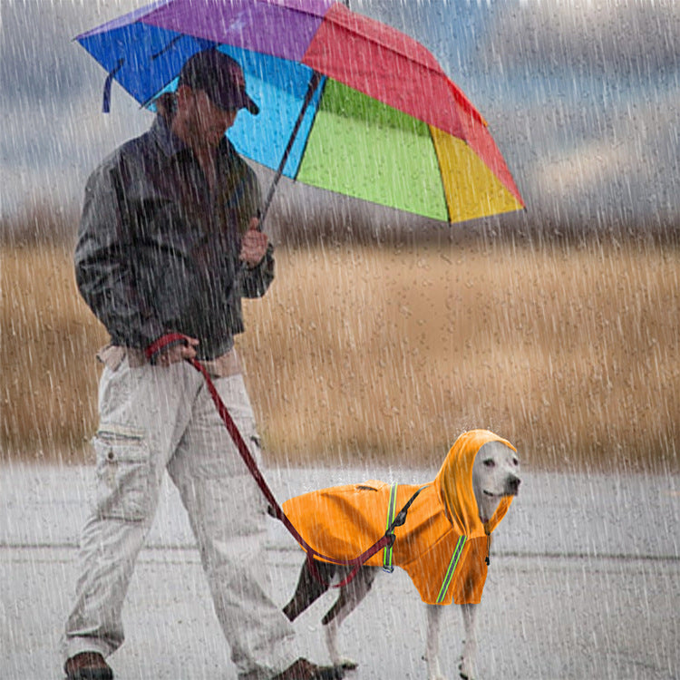 Spring summer new dog raincoat waterproof cape dog