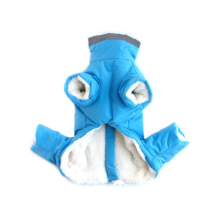Thickened Velvet Cotton Clothes Plush Coat - back view - PET'S FUN | interactive dog toy