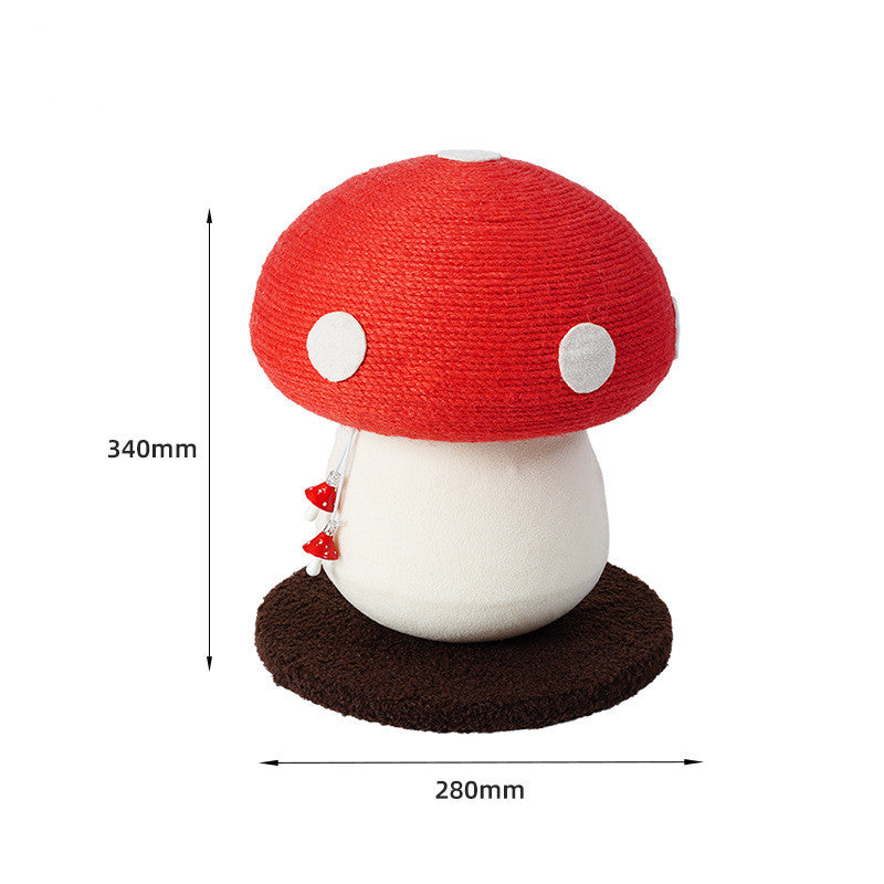 Red Mushroom Cat Climbing Frame - side view - PET'S FUN | cat entertainment