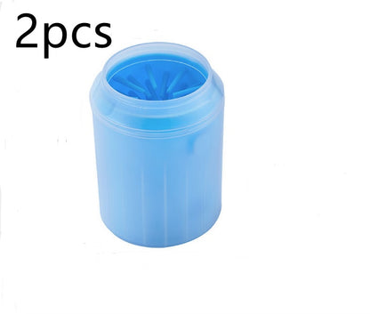 Pet Paw Cleaner Cleaning Kit Cup Soft Brush - detail view - PET'S FUN | pet entertainment