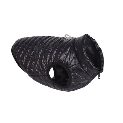 Autumn Winter Full Nylon Zipper Puppy Jacket - front view - PET'S FUN | dog play