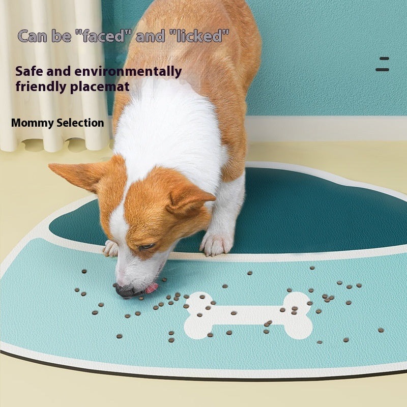Pet Feeding Mat Silicone Non-slip Waterproof Feeding - back view - PET'S FUN | pet accessories