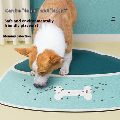 Pet Feeding Mat Silicone Non-slip Waterproof Feeding - back view - PET'S FUN | pet accessories