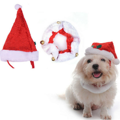 Pet christmas hat bib - detail view - PET'S FUN | durable pet supplies