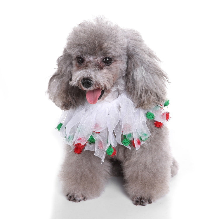 Pet christmas hat bib - back view - PET'S FUN | pet play