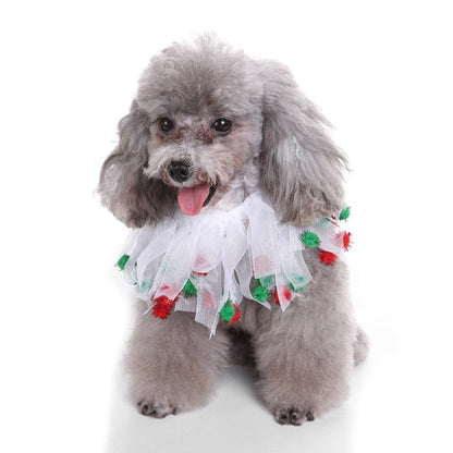 Pet christmas hat bib - back view - PET'S FUN | pet play