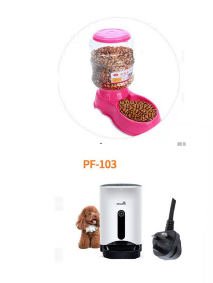 3.5L Pet Automatically Feeding Basin - angle view - PET'S FUN | pet play
