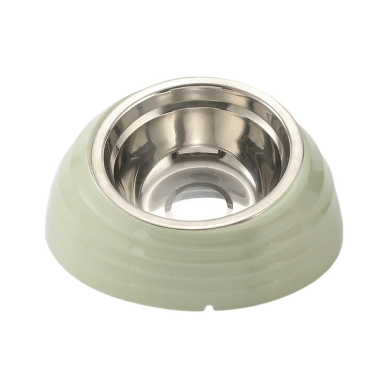 Pet Bowl Stainless Steel Cat Bowl Feeder - back view - PET'S FUN | cat accessories