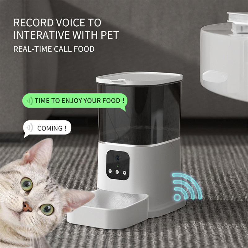 Pet Automatic Feeder Large Capacity Smart - front view - PET'S FUN | cat toy