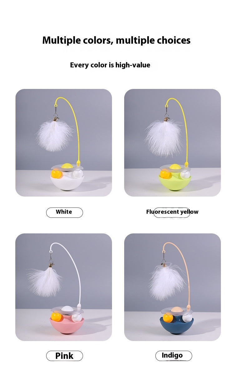 Cat Interactive Toy Funny Tumbler Toy Kitten Exercise - side view - PET'S FUN | cat entertainment