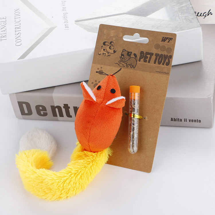 Plush Mouse and Cat Toy - detail view - PET'S FUN | cat bed