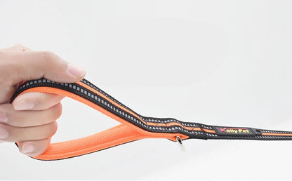 Dog Leash Nylon Leash Assisted Retractable - side view - PET'S FUN | dog supplies