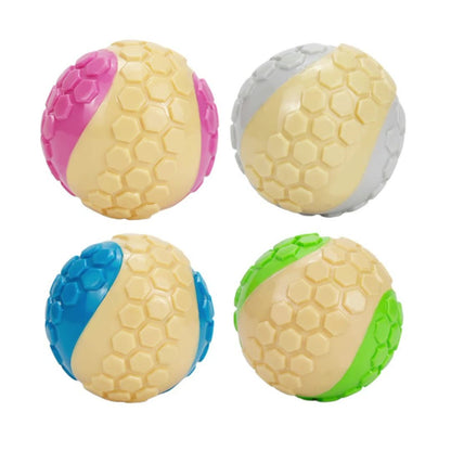 New Trp Ball Toy Plaid Molar Bite-resistant Dog Toy - side view - PET'S FUN | dog entertainment