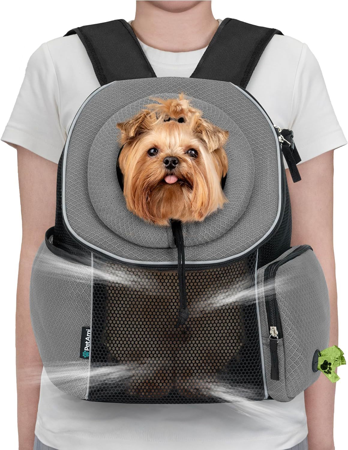Pet Dog Carrier Bag Carrier For Dogs Backpack Portable - detail view - PET'S FUN | dog toy