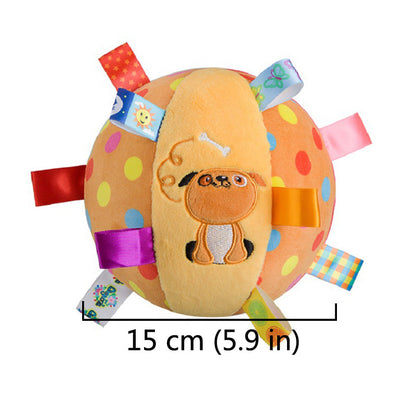 Plush Dog Sound Ringing Ball, Interactive Pet Toy, - back view - PET'S FUN | dog accessories