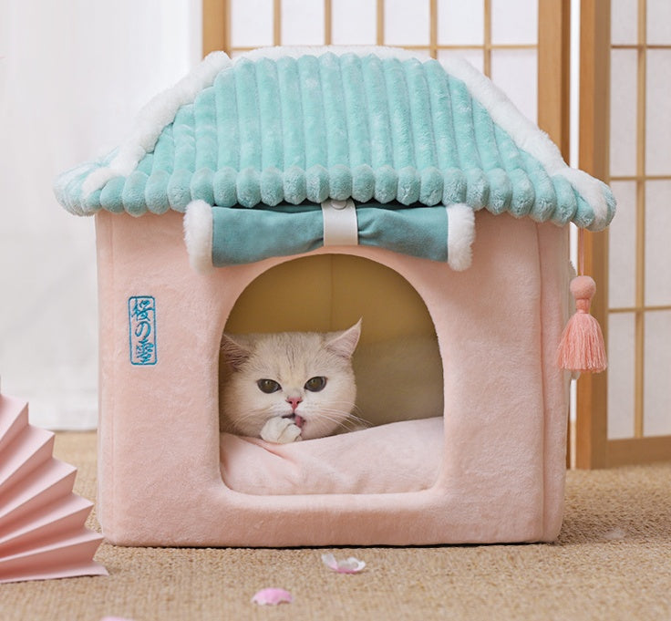 Cat House Removable And Washable Cat Bed Pet Supplies - side view - PET'S FUN | cat entertainment
