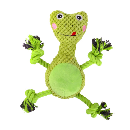 Dog Chew Toy Pet Plush Squeaky Paper Toy - in use view - PET'S FUN | dog toy