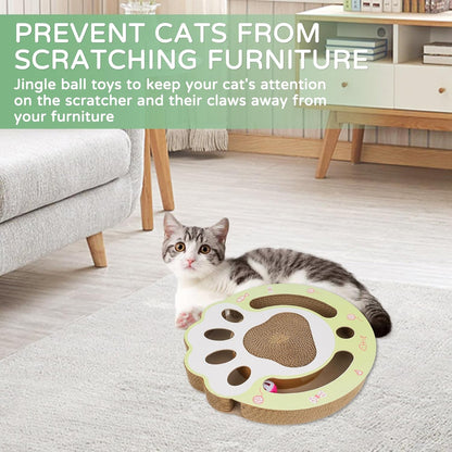 Cat Claw Scratch Pad Cat Round Cat Scratcher Cardboard Toys for Indoor Cats C...