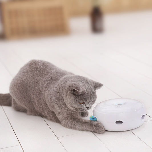 Electric cat toy smart funny cat stick donut automatic - front view - PET'S FUN | cat toy