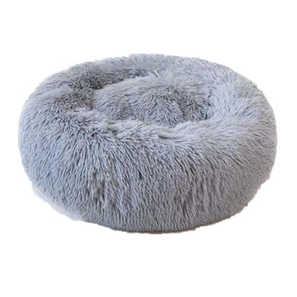 Washable Round Plush Kennel - angle view - PET'S FUN | dog toy