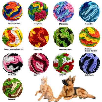 Pet Sniffing Toy Ball Molars Colorful Ball - side view - PET'S FUN | dog supplies