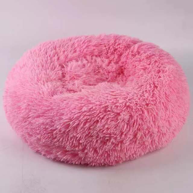 Washable Round Plush Kennel - detail view - PET'S FUN | dog entertainment